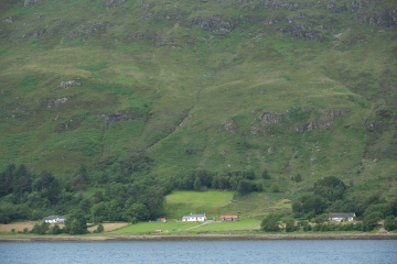 Farm diminished by Nevis Mountains