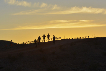 taking the ridge at sunset